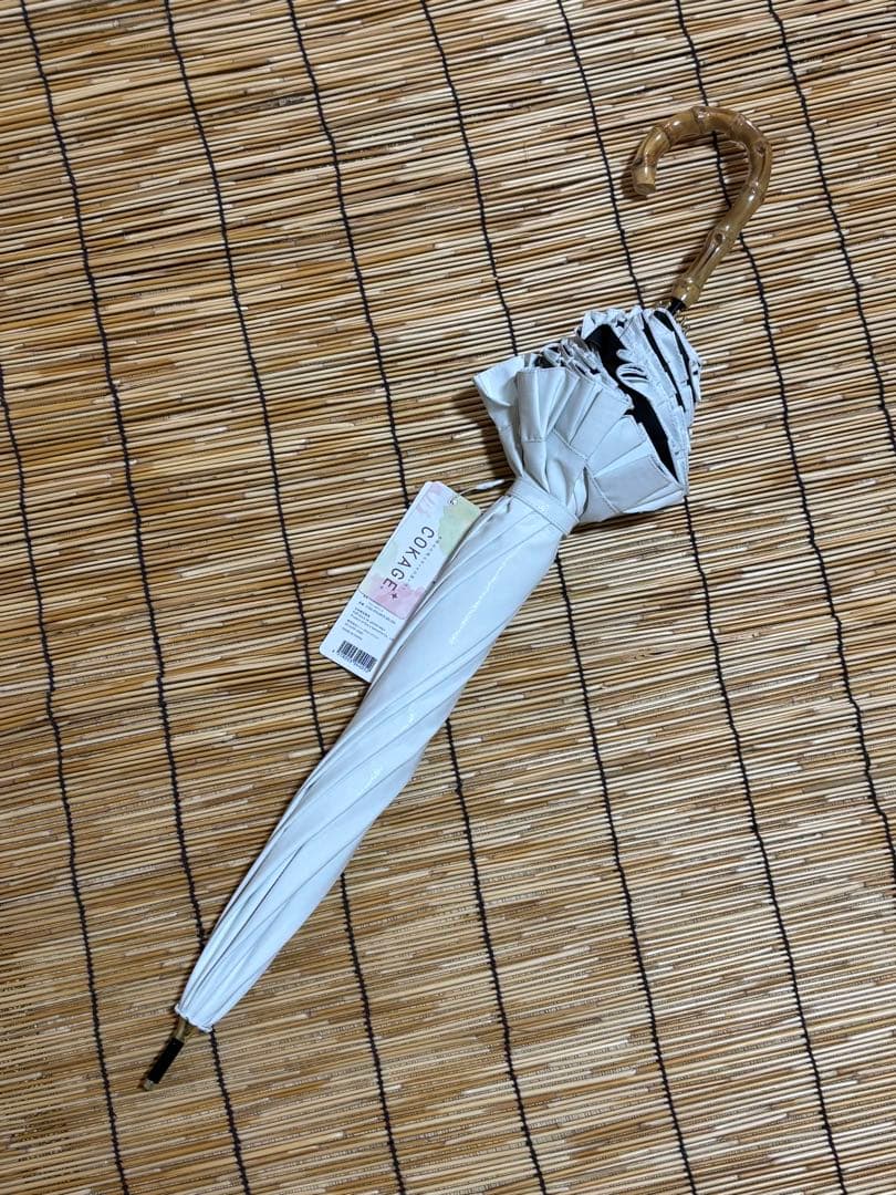 【値下】COKAGE+ 楽天市場限定　日傘　竹手元 リリィホワイト
