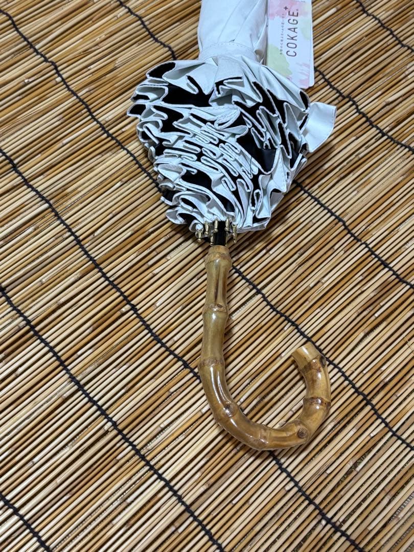 【値下】COKAGE+ 楽天市場限定　日傘　竹手元 リリィホワイト