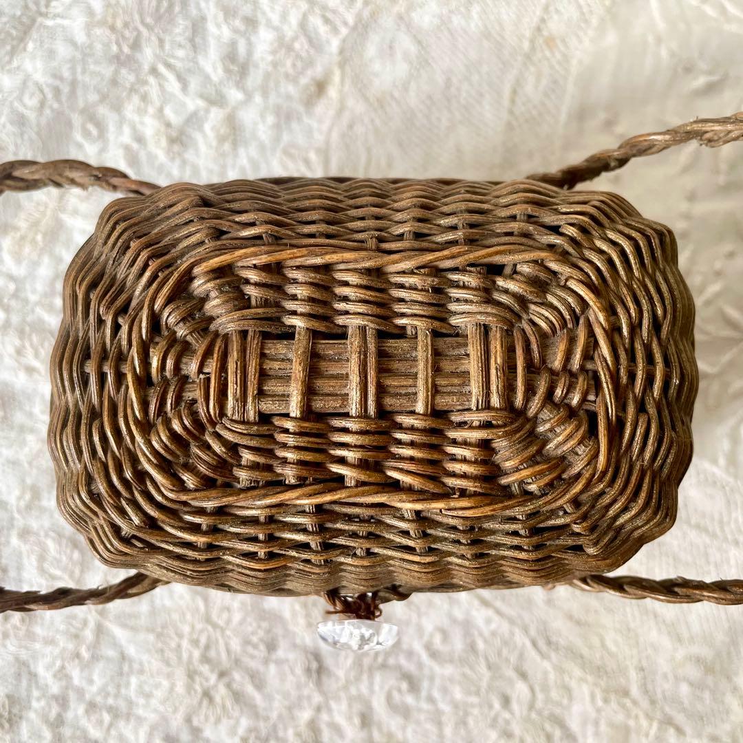 ドールパニエ　フランスアンティーク 人形用 ミニ プチ カゴ 籠 かご