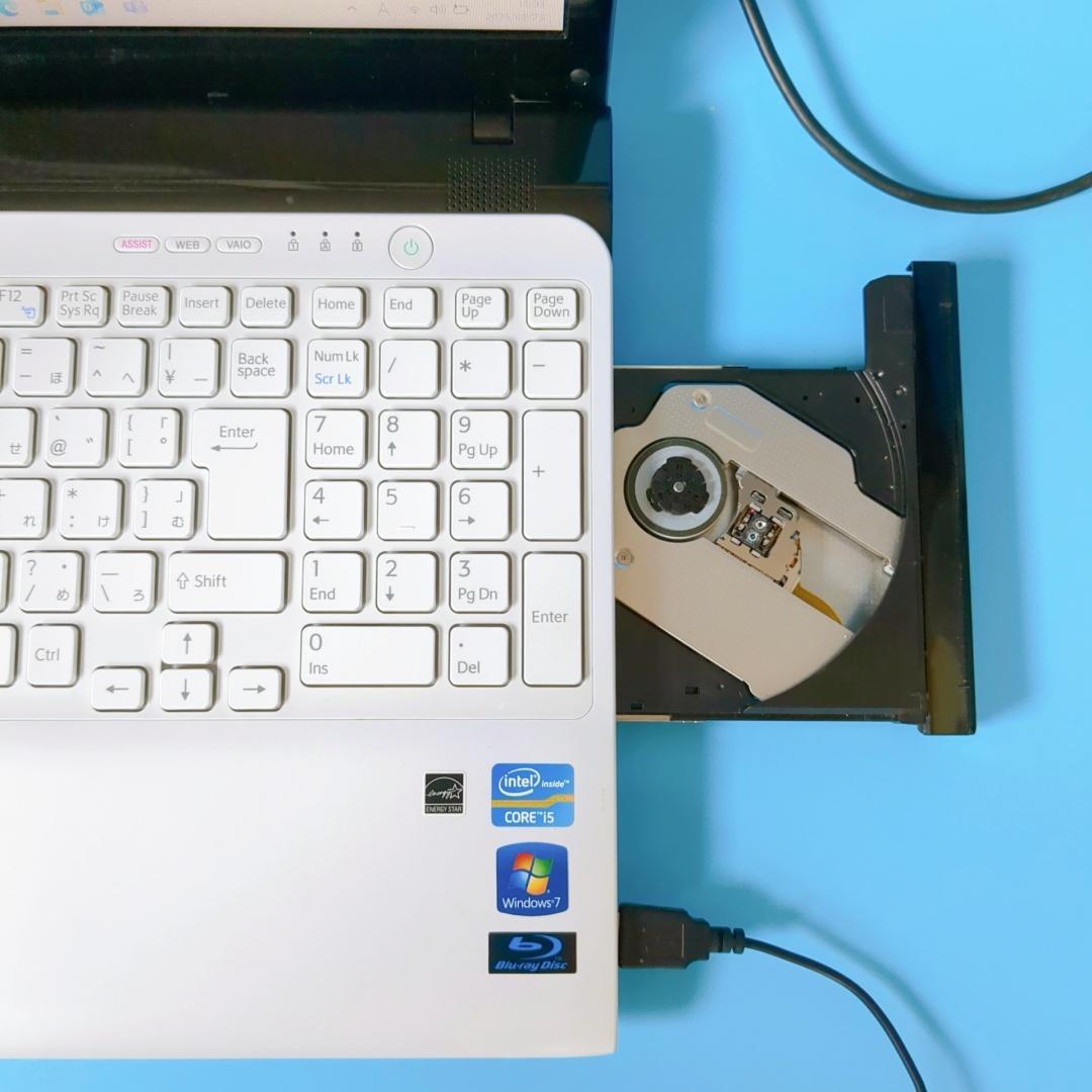 新品SSD爆速⭐ブルーレイ⭐カメラ付⭐VAIO✅すぐに使える✅白ノートパソコン