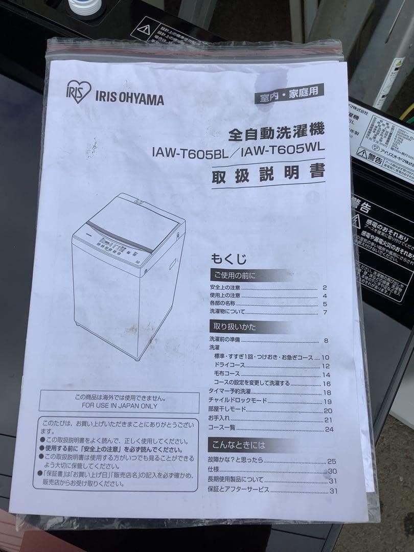 Ryouji Naritaアイリス6k洗濯機IAW-T605BL 23年製
