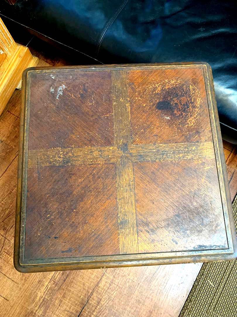 レア　ヴィンテージ 孔雀maruni エジンバナラ&チーク　サイドテーブル