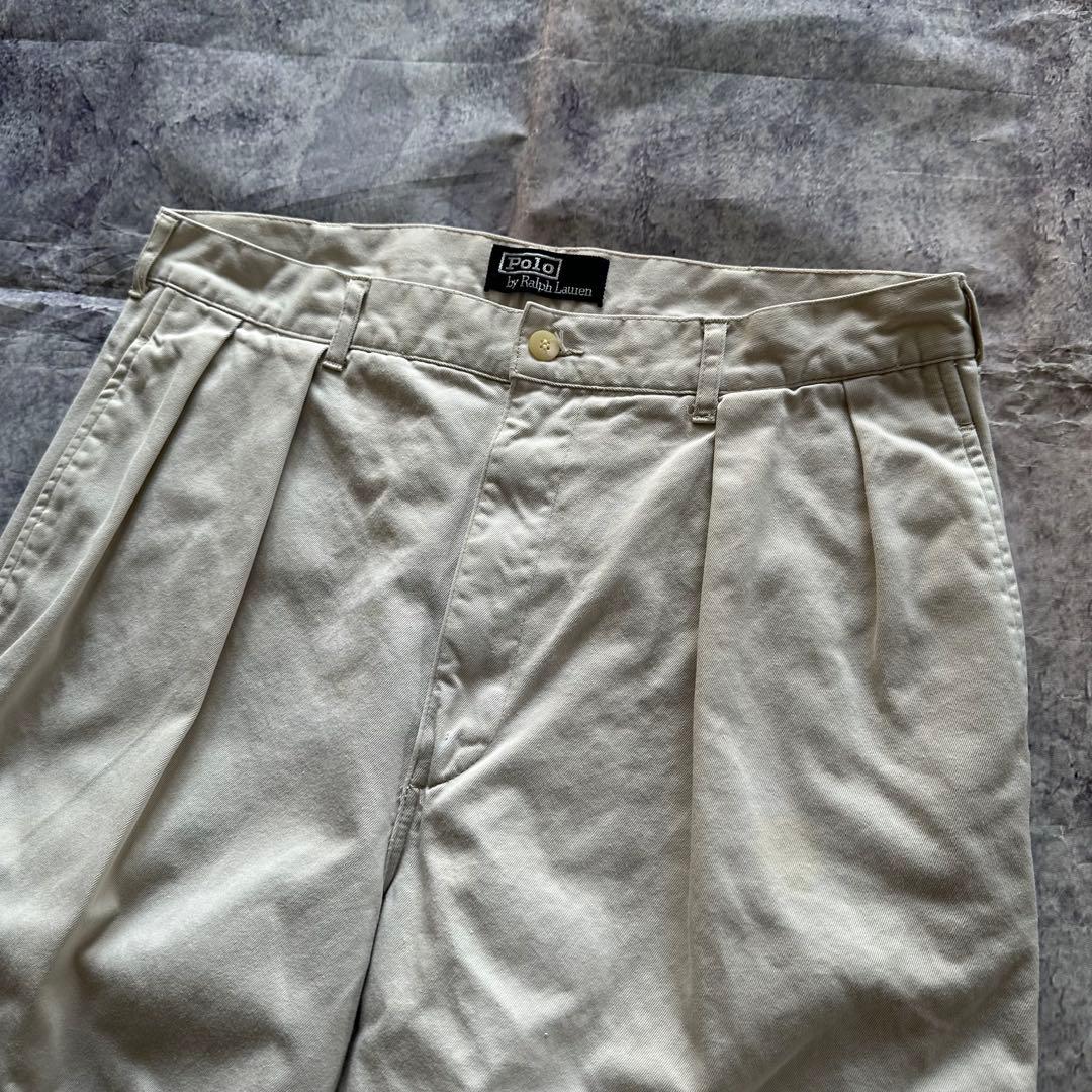 【初期タグ】Polo by RalphLauren ポロチノ ツータック W34