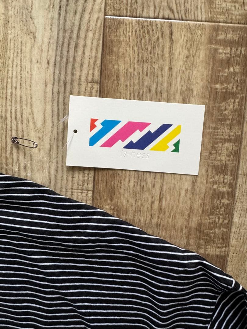 トップス is-ness BALLON BORDER LONG SLEEVE M