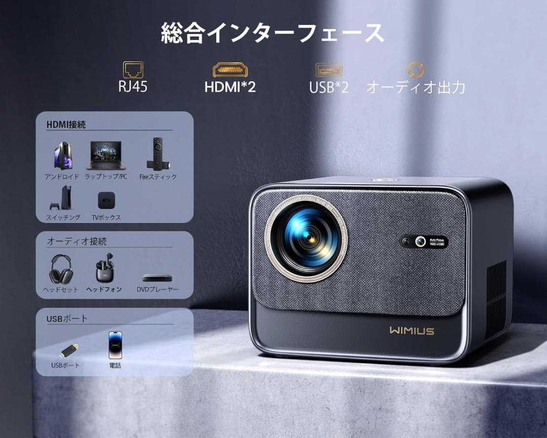 ★新品★ WiMiUS プロジェクター4K 30000lm Android TV