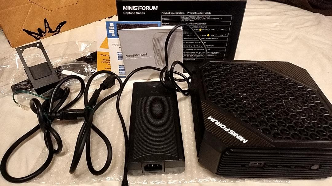 MINISFORUM HX80G + CORSAIR SSD 1TB　ジャンク品