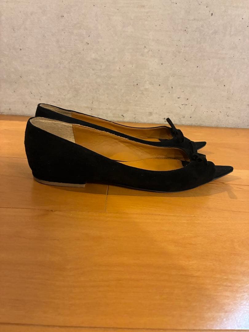 pippichic リボン付きスウェードパンプス　フラット　37.5