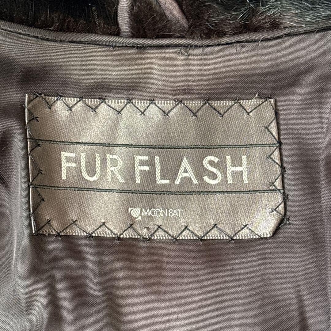 【MOONBAT】大きめサイズ　ロング丈リアルファーミンクコートFURFLASH