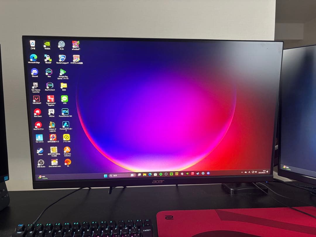 ゲーミングモニター　Acer 24.5インチ　240hz