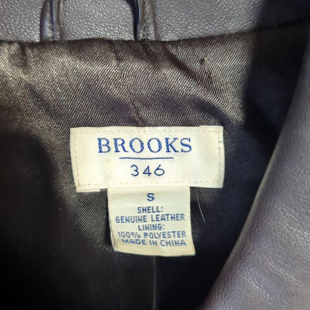 h*0様 BROOKS346 シャツアウター レザージャケット 薄手 柔らかい