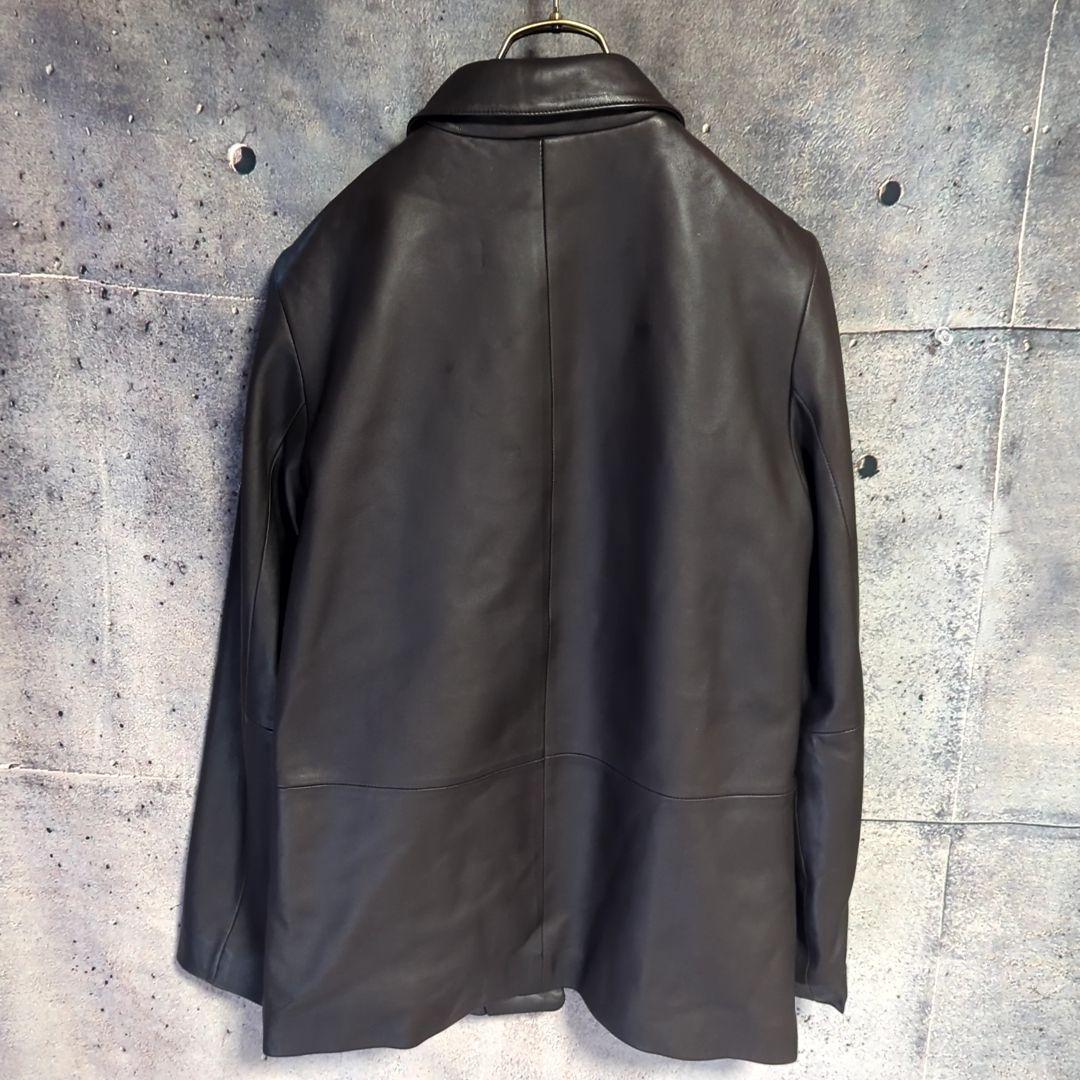 h*0様 BROOKS346 シャツアウター レザージャケット 薄手 柔らかい
