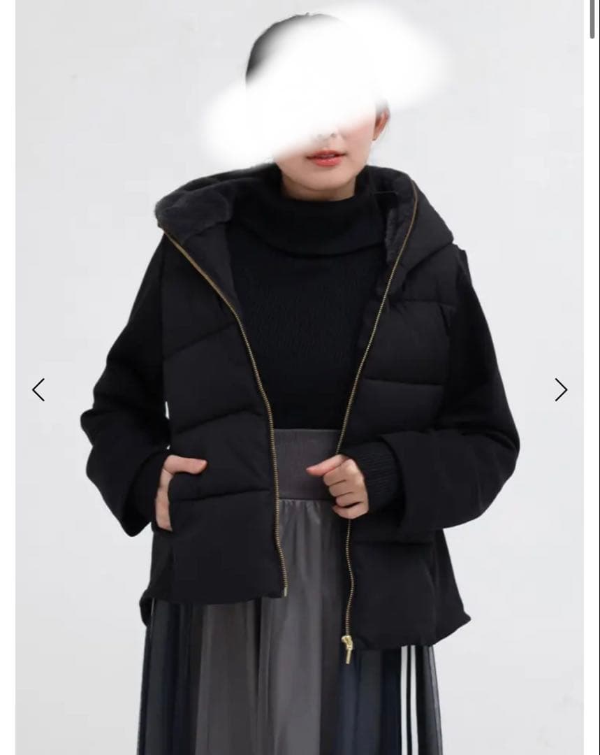 ヤマダヤ フェイクファーフードショートブルゾン