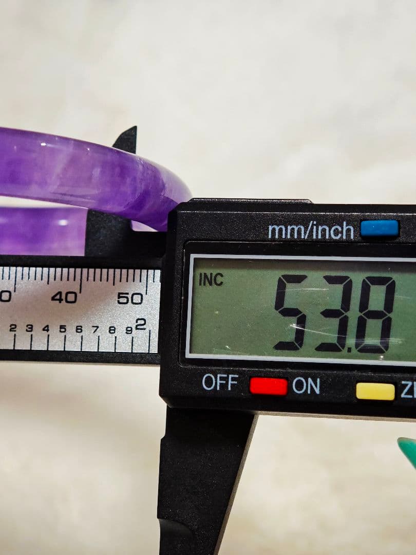 ​【極上の紫】天然石 アメジストバングル 希少 濃厚 2月誕生石 53.8㍉