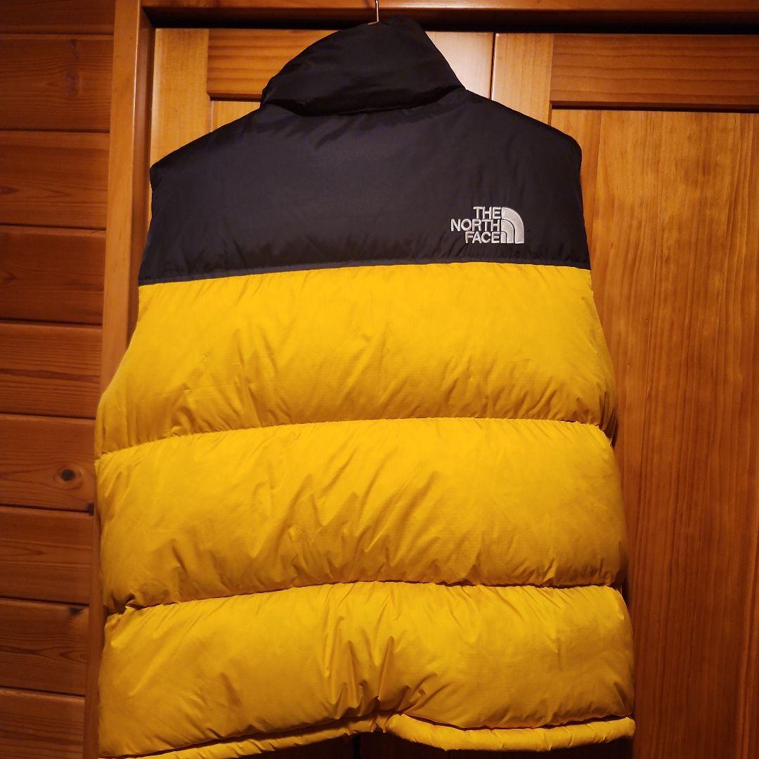 ノースフェイス ヌプシ ダウンベスト 700フィル イエロー×ブラック サイズL