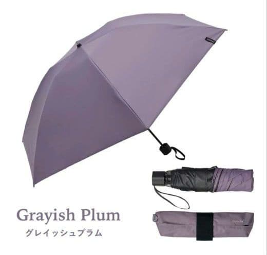 【未使用】COKAGE+ACTIVE自動開閉55cm晴雨兼用 グレイッシュプラム