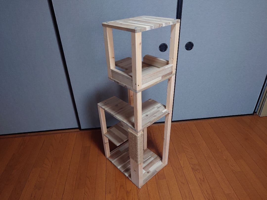 ①★★キャットタワー★キャットウオーク★ハンドメイド★爪研ぎ★猫★