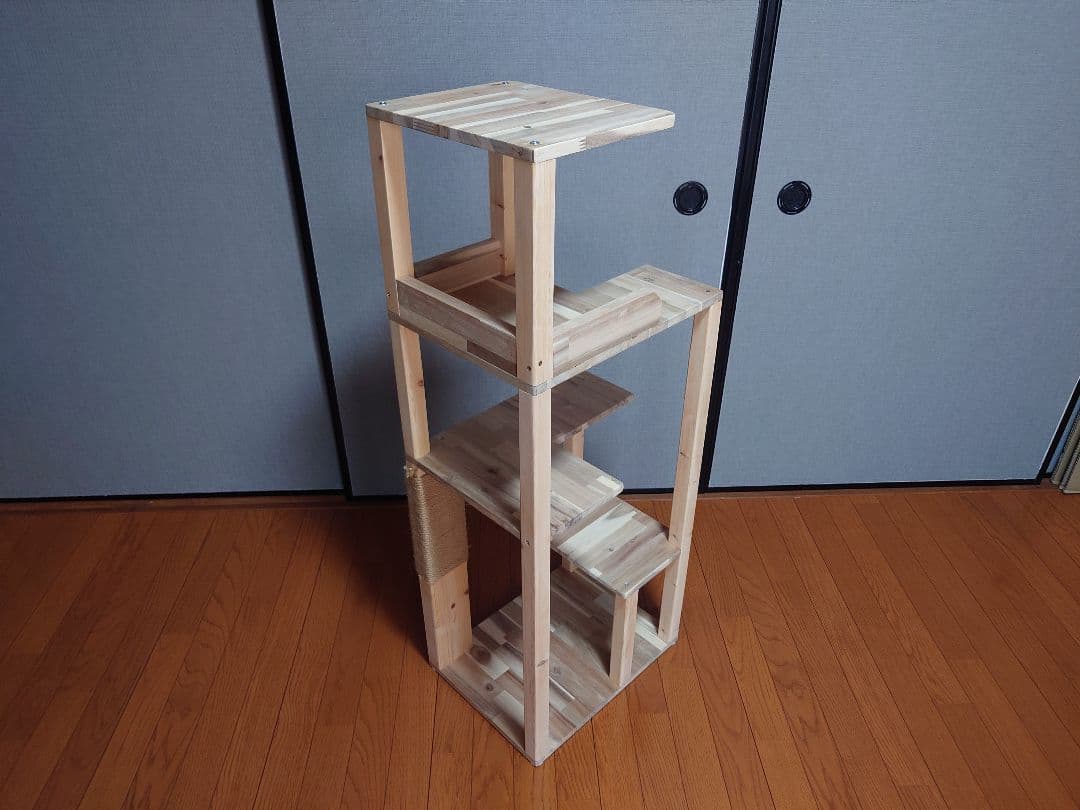 ①★★キャットタワー★キャットウオーク★ハンドメイド★爪研ぎ★猫★