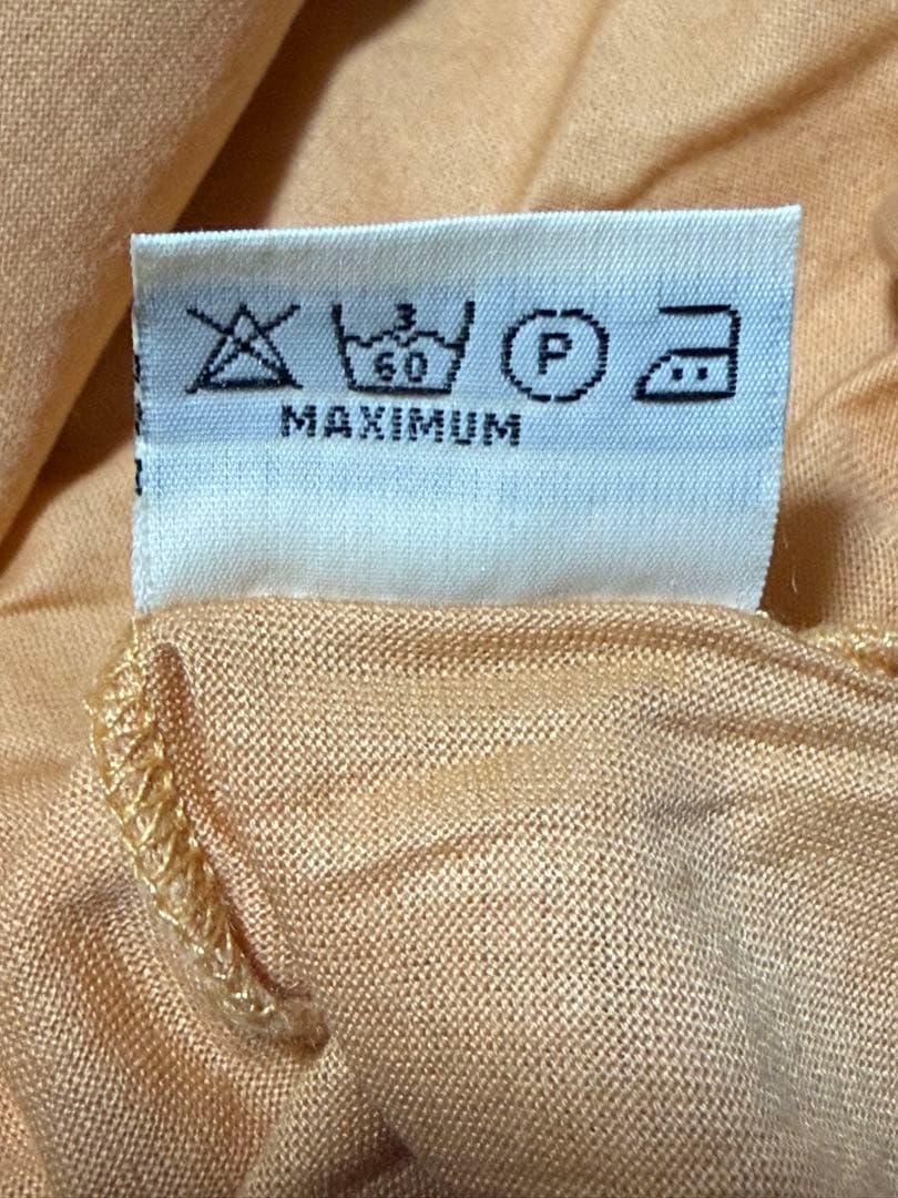 HERMES エルメス マルジェラ 馬車 ロゴ 刺繍 柄 Tシャツ M オレンジ