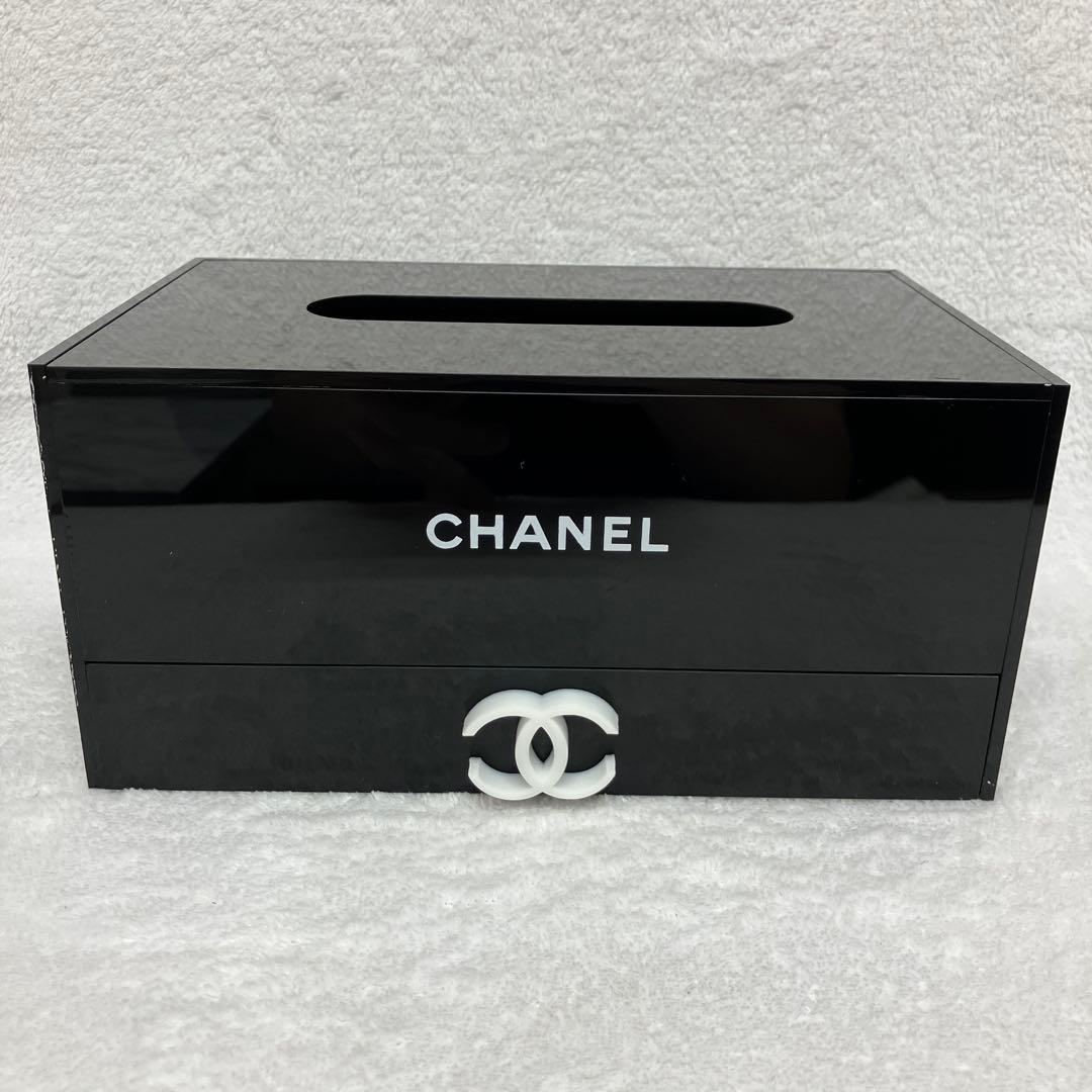 シャネル　CHANEL ノベルティ　ティッシュケース　アクリル　コスメ　非売品