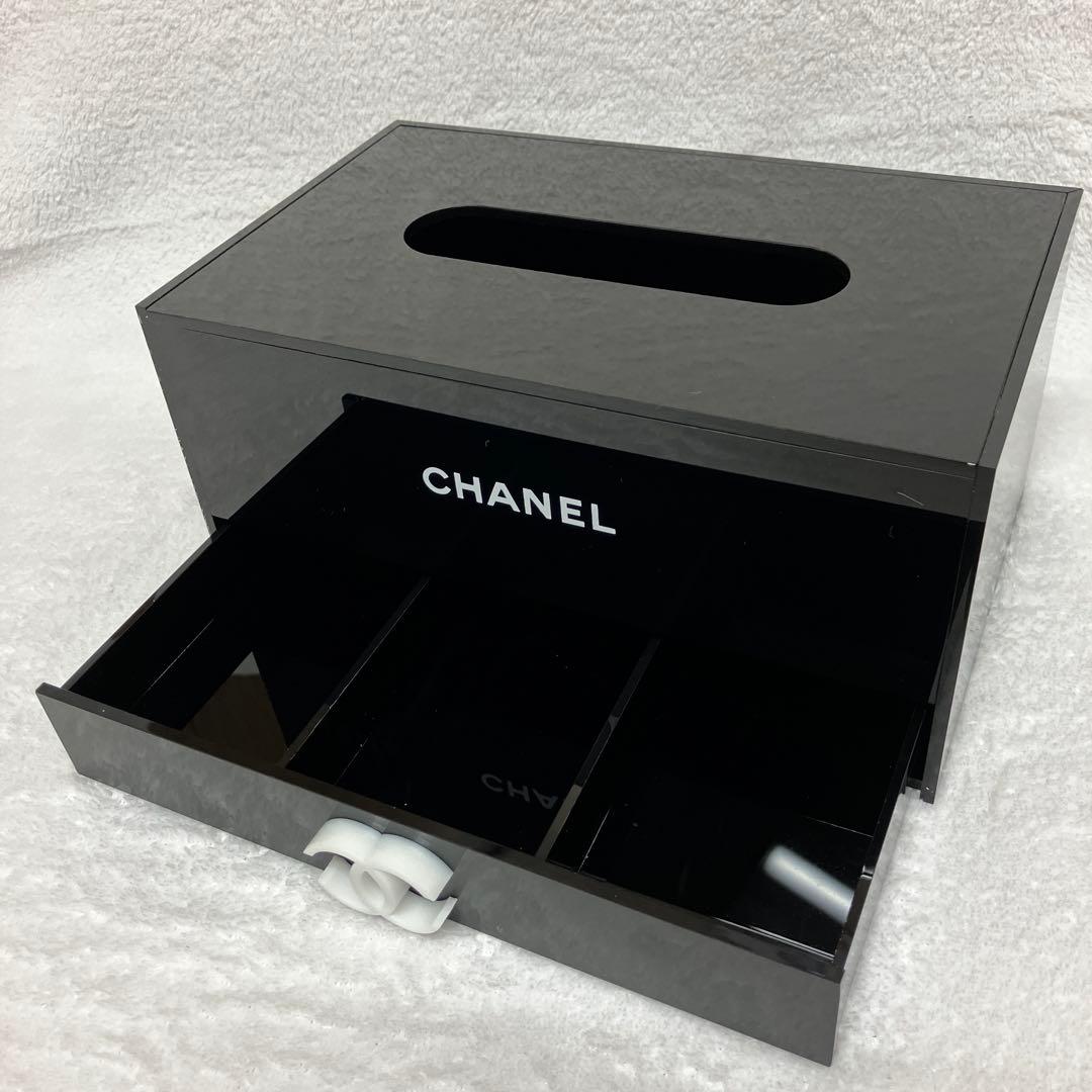 シャネル　CHANEL ノベルティ　ティッシュケース　アクリル　コスメ　非売品