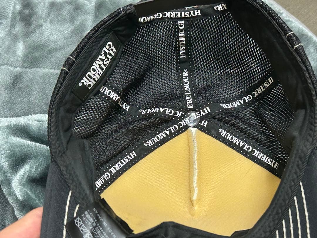 ヒステリックグラマーキャップ ホワイト/ブラック