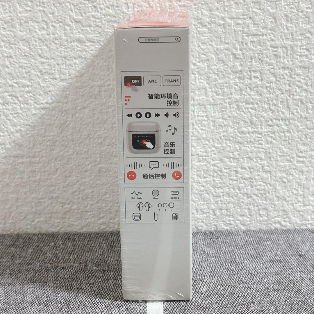 【新品未使用】ワイヤレスイヤホン ANC機能搭載 スマートディスプレイ充電ケース