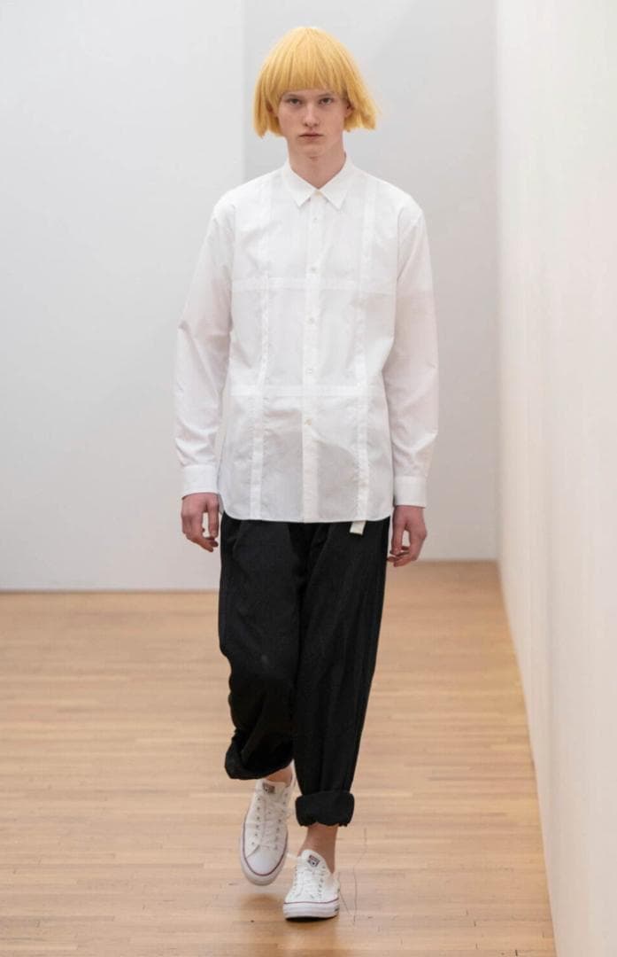 コムデギャルソンシャツ ポリ縮絨パンツ 2025SS