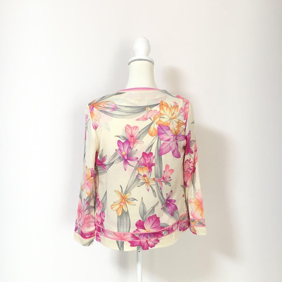 近年美品　LEONARD レオナール　シルクウール　アンサンブル　カーディガン