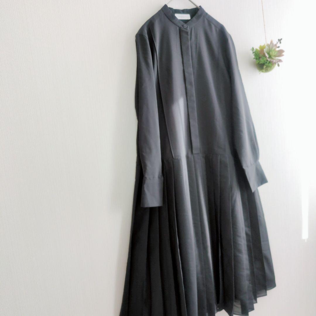 美品 トゥモローランド プリーツ シャツワンピース ペチコート付き 綺麗め