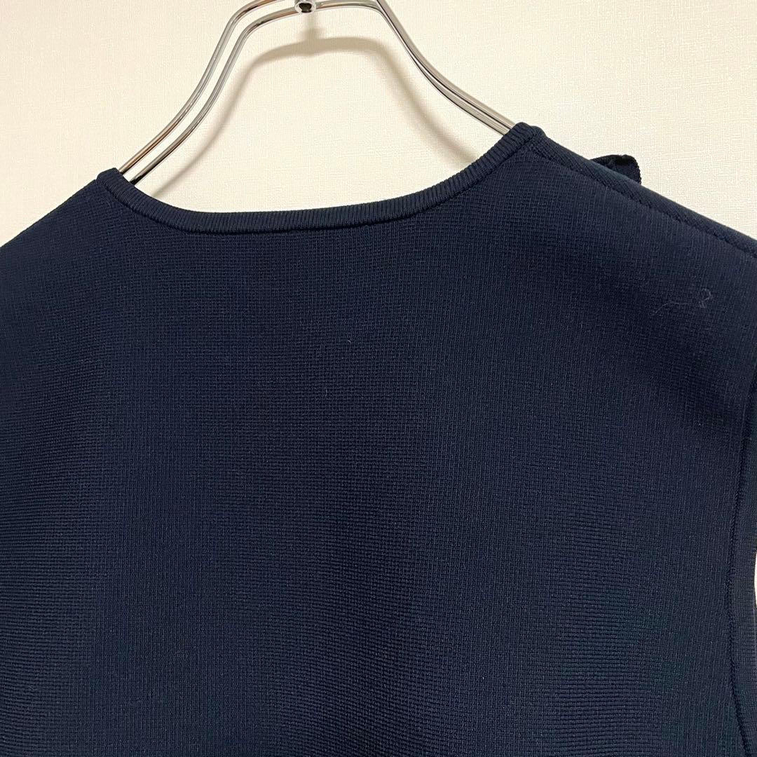 【美品】　UNITED ARROWS ミニフリルニットベスト　ネイビー