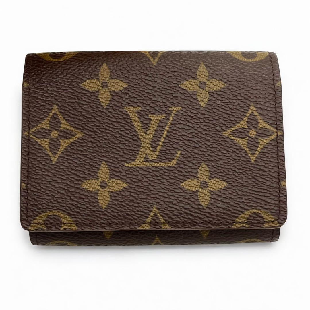 ルイヴィトン カードケース 名刺入れ モノグラム ブラウン 茶 アンヴェロップ