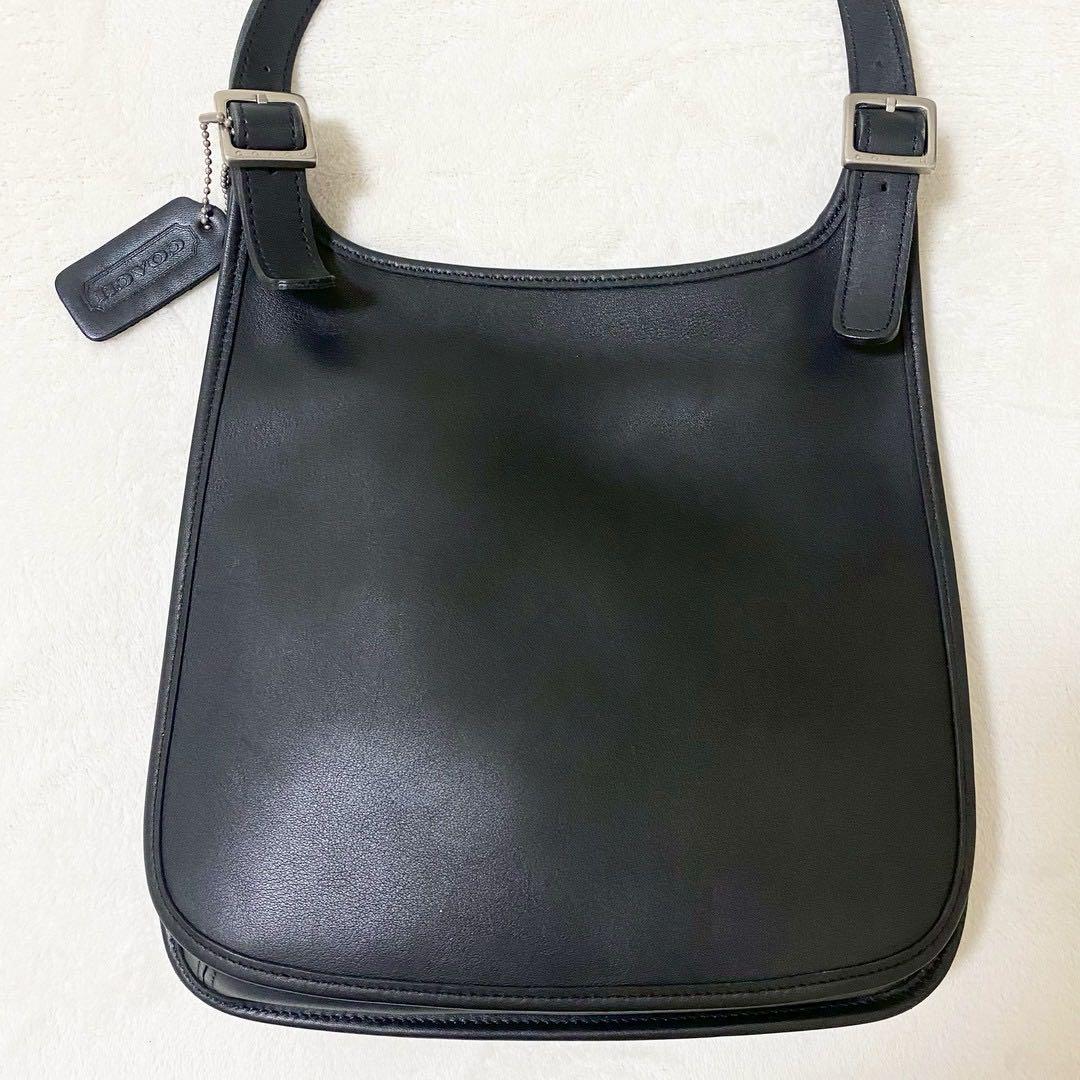 COACH オールドコーチ レザー 9135ヴィンテージショルダーバッグブラック