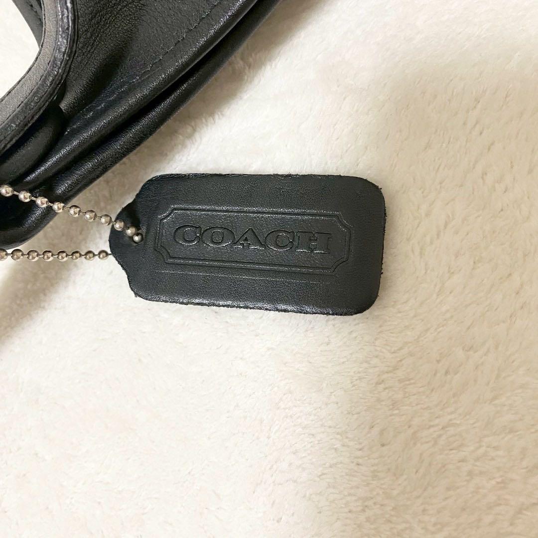 COACH オールドコーチ レザー 9135ヴィンテージショルダーバッグブラック