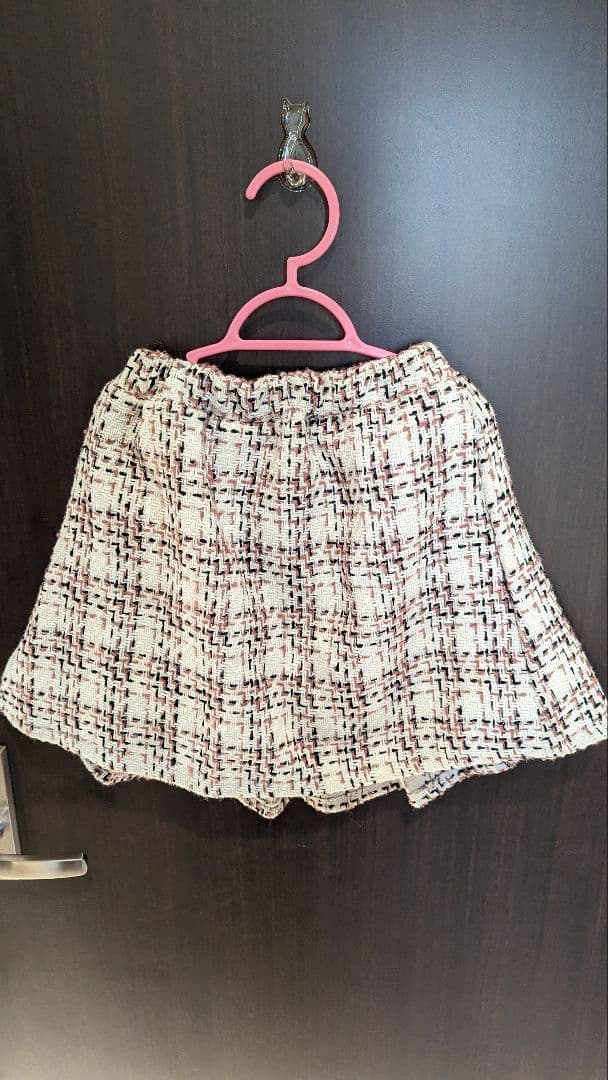 Rora レトロ ツイード スーツ スカート ジャケット 上下セット　130