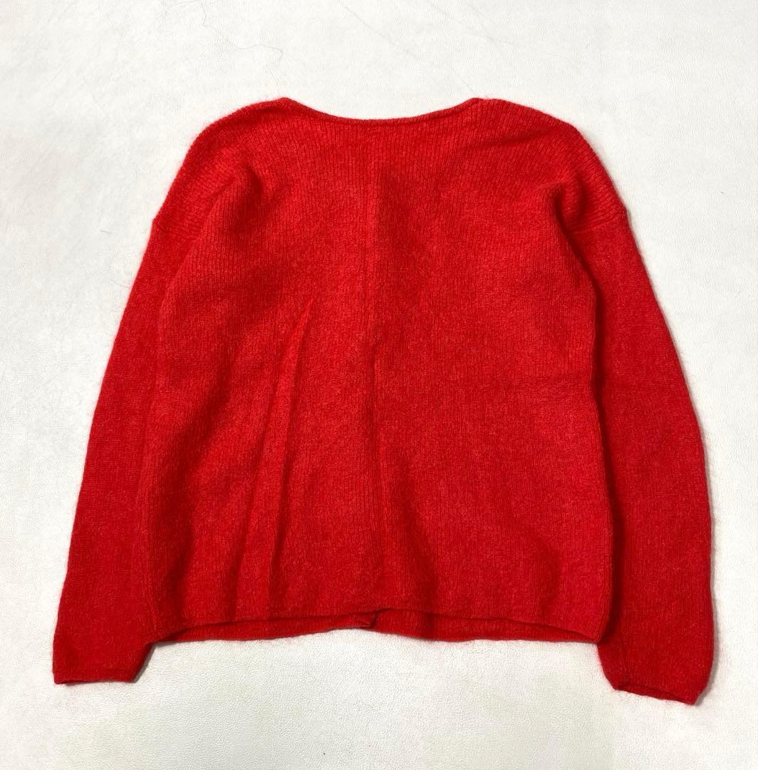 LA MAILLE SEZANE キッドモヘヤ ベビーアルパカ カーディガン 赤