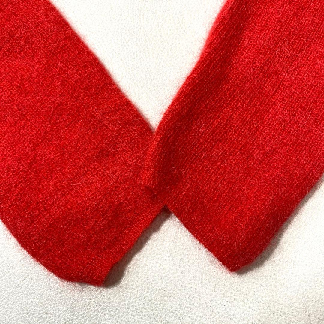 LA MAILLE SEZANE キッドモヘヤ ベビーアルパカ カーディガン 赤