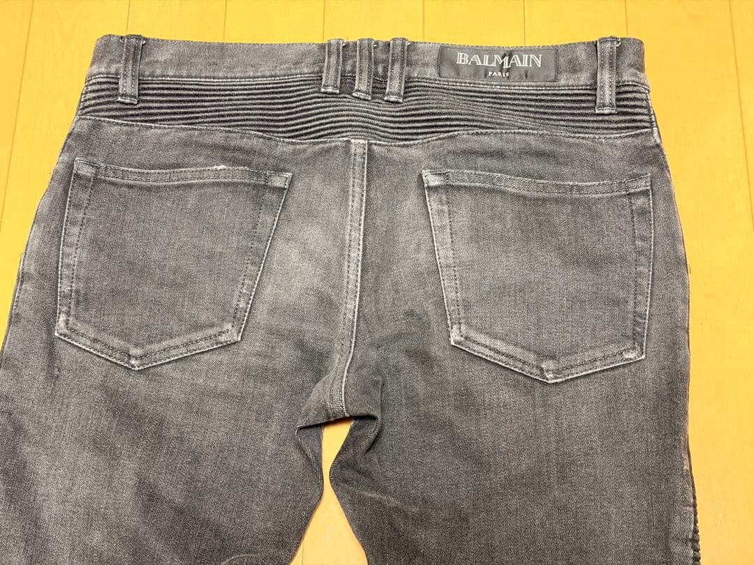 BALMAIN バイカーデニム グレー 28