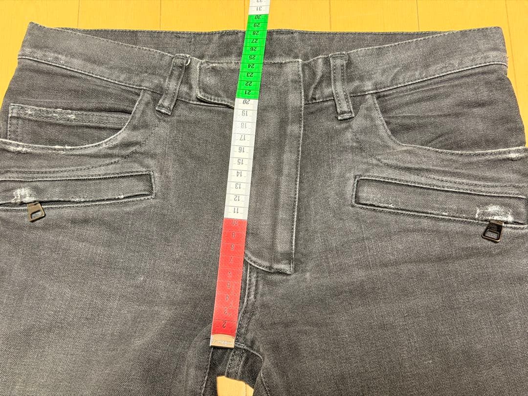 BALMAIN バイカーデニム グレー 28