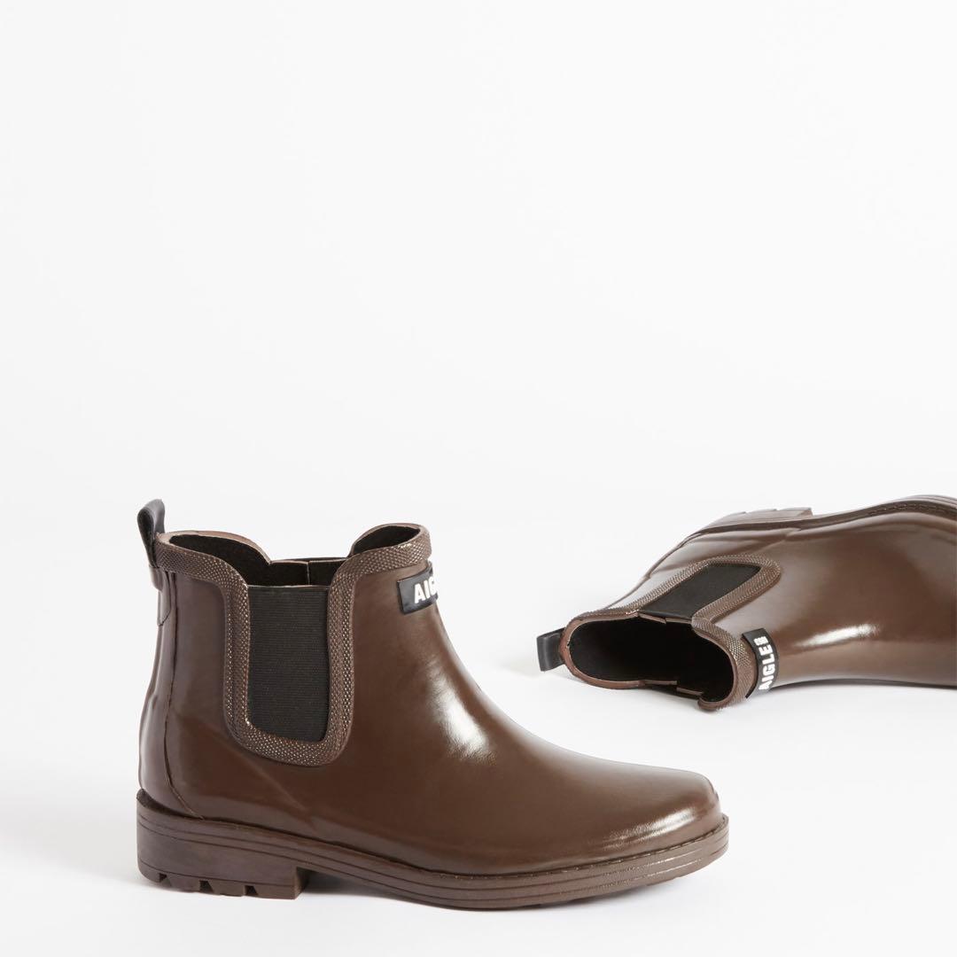 【現行品】AIGLE エーグル カーヴィル2 レインブーツ 38 ラバー■美品