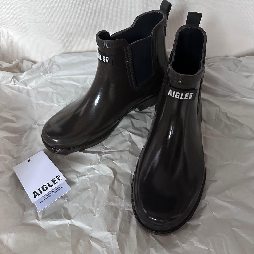 【現行品】AIGLE エーグル カーヴィル2 レインブーツ 38 ラバー■美品