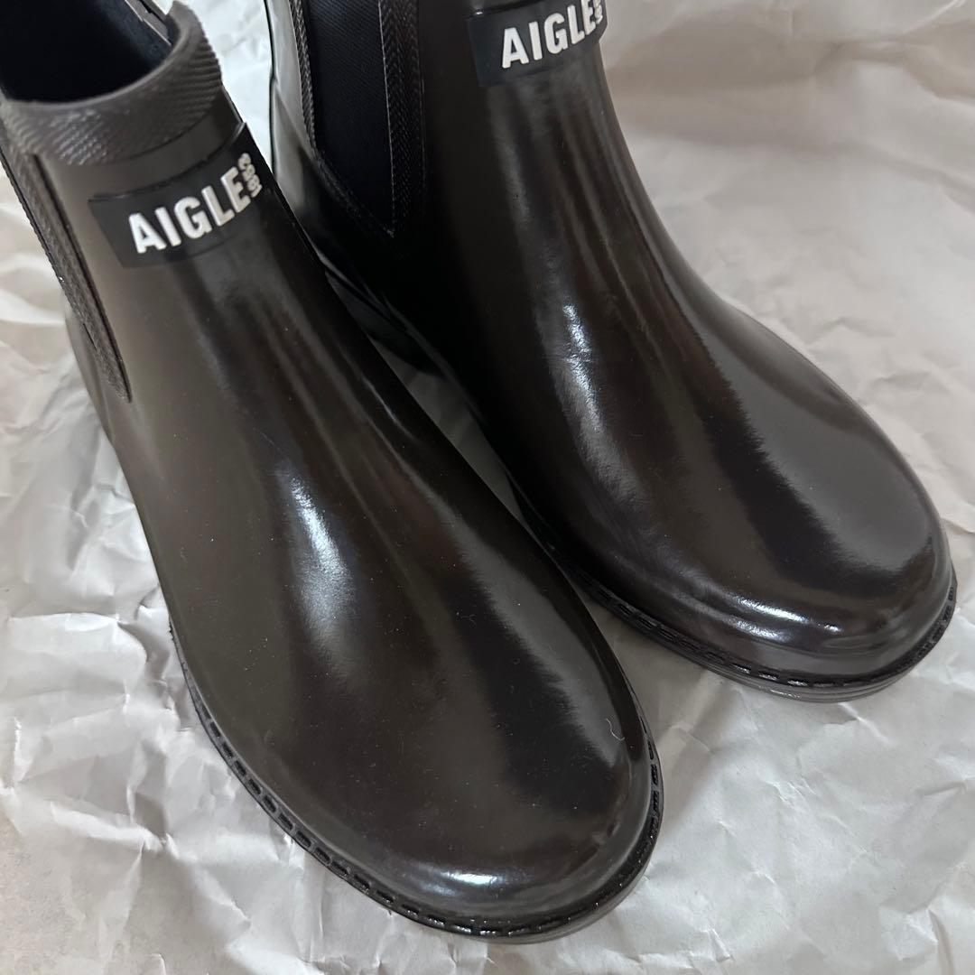 【現行品】AIGLE エーグル カーヴィル2 レインブーツ 38 ラバー■美品