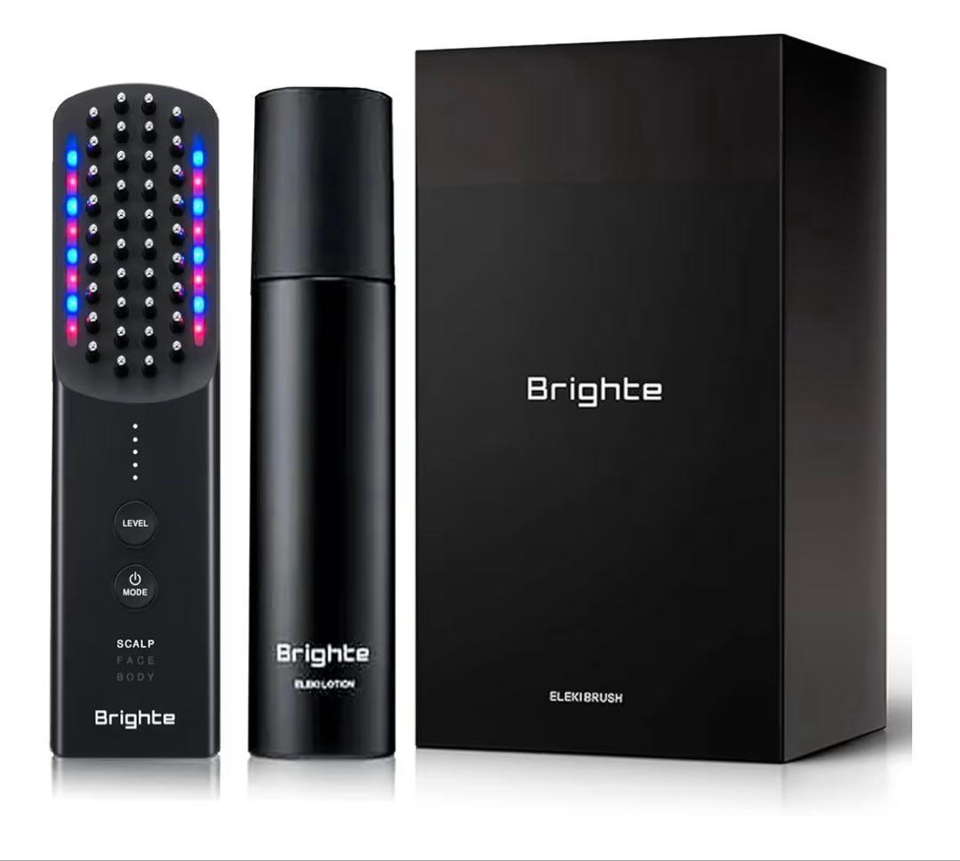 【美品】Brighte エレキブラシ+セラム+コーム+加湿器+シートマスクセット
