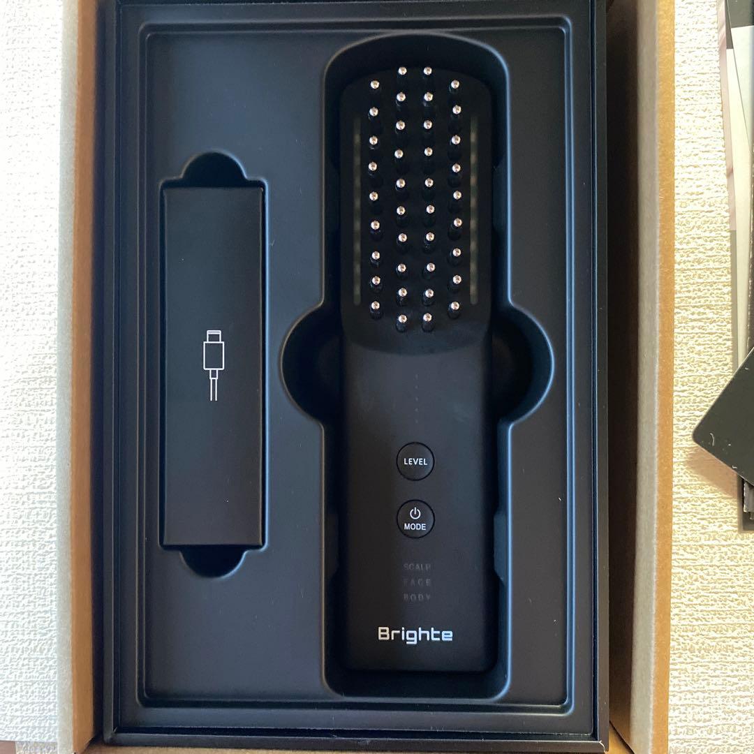 【美品】Brighte エレキブラシ+セラム+コーム+加湿器+シートマスクセット