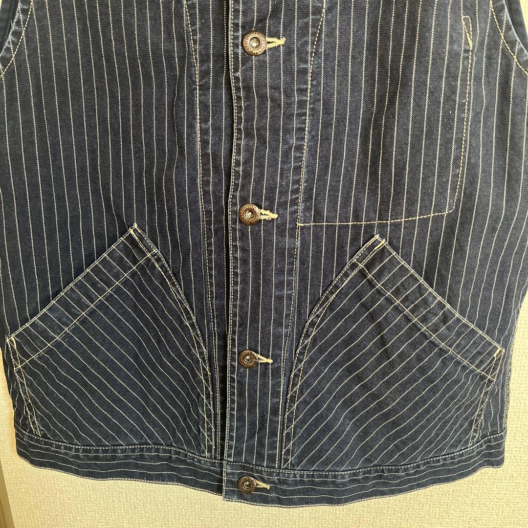 Schott/ショット/ヒッコリーベスト/ほぼ未使用/インディゴ/サイズM