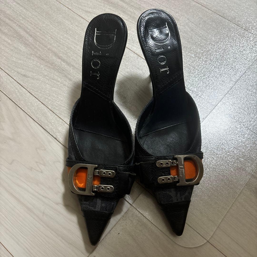 Dior ♡美品♡ブラック ミュール ポインテッドトゥ