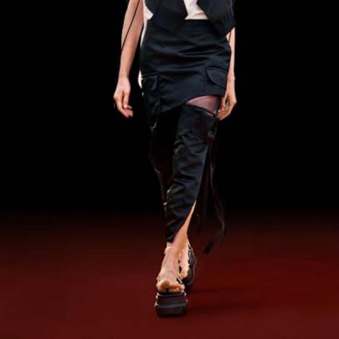 【新品未使用】sacai COWHIDEクリアチューブ厚底サンダル 36