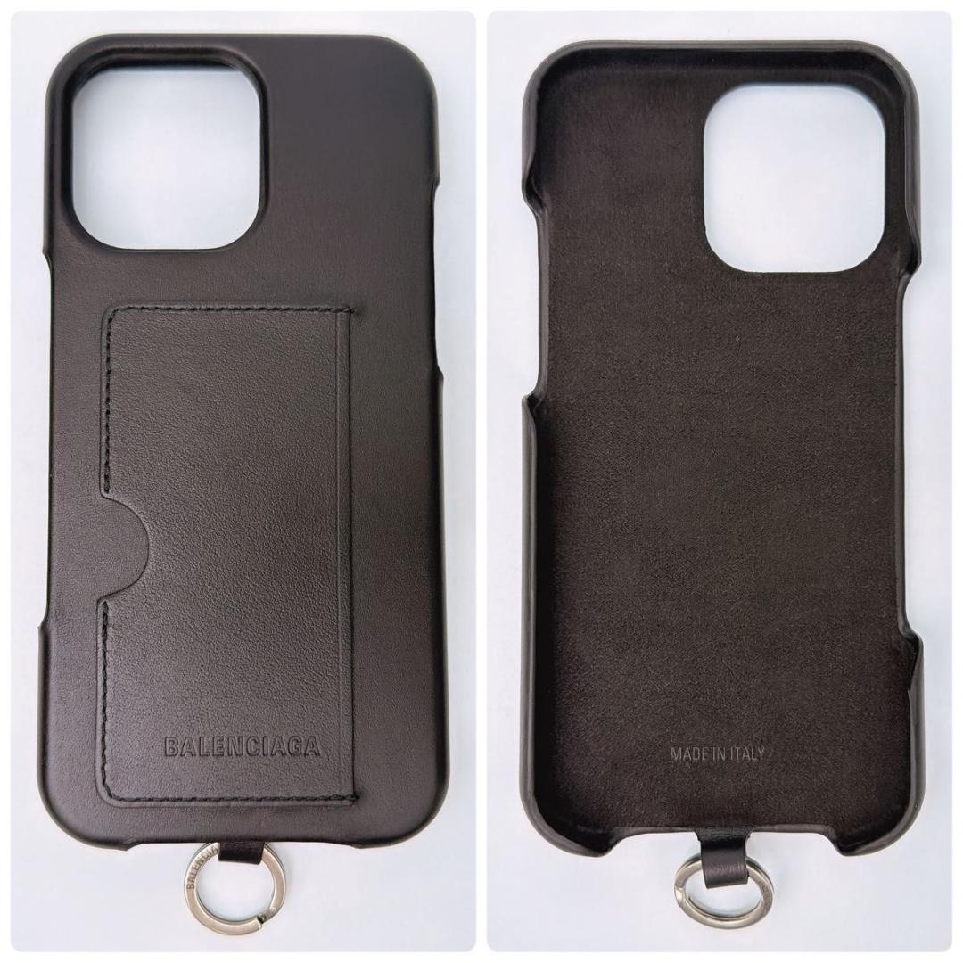 バレンシアガ iPhone 15pro max ケース カードケース付 ブラック