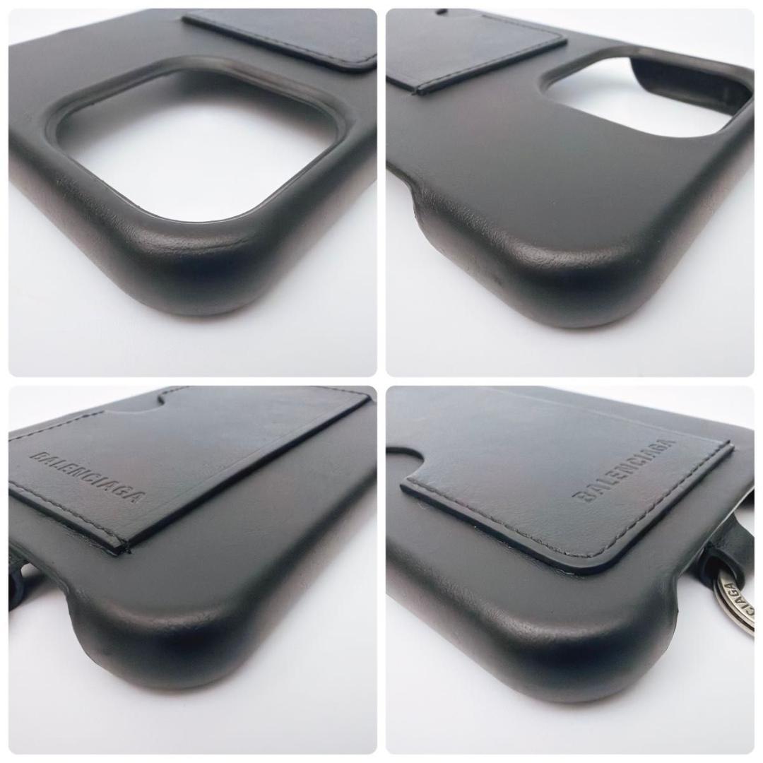 バレンシアガ iPhone 15pro max ケース カードケース付 ブラック