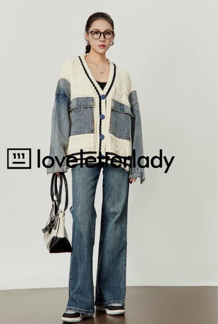 AuroraBoutique LLL LAB ニット＆デニムジャケット