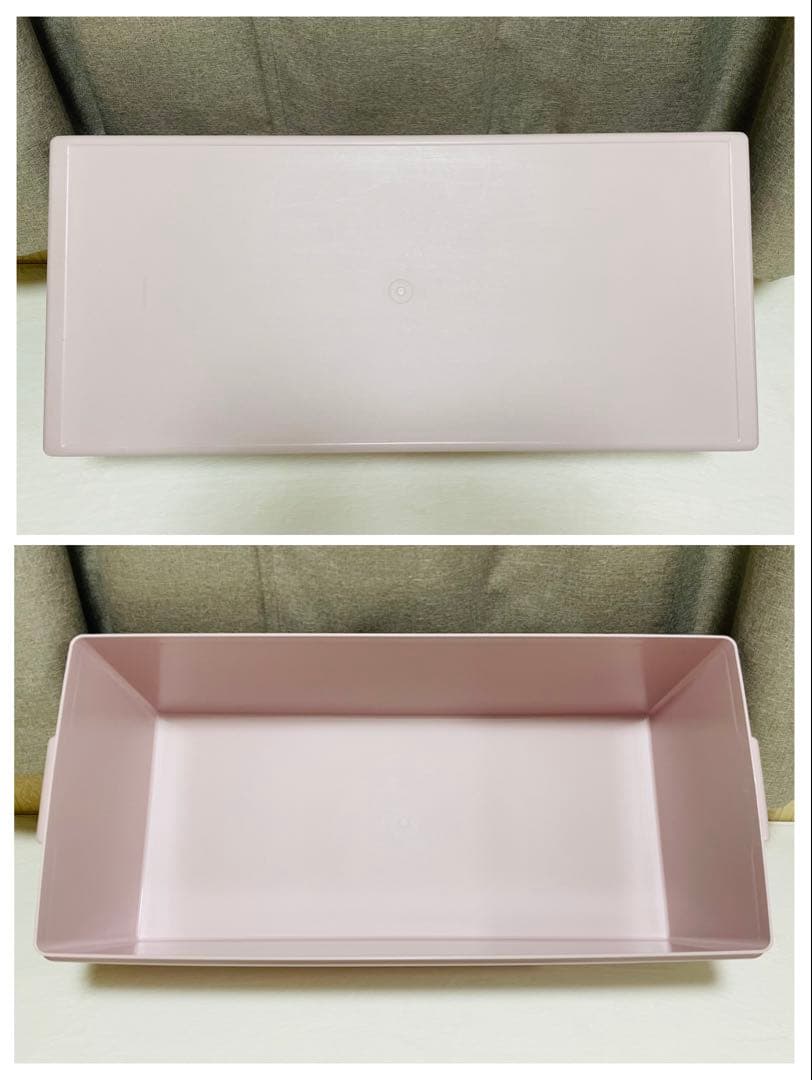 2個セット/タッパーウェア/ディープ/ロング/スーパーケース/ピンク/廃番